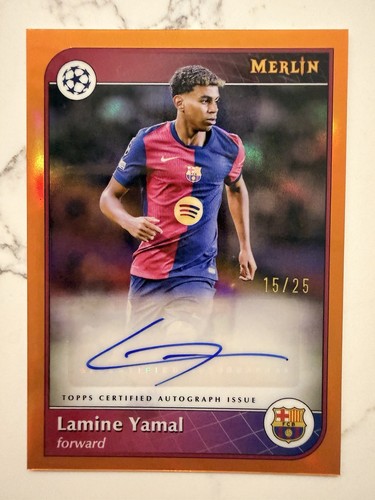 Lamine Yamal Merlin Chrome Orange Refractor
