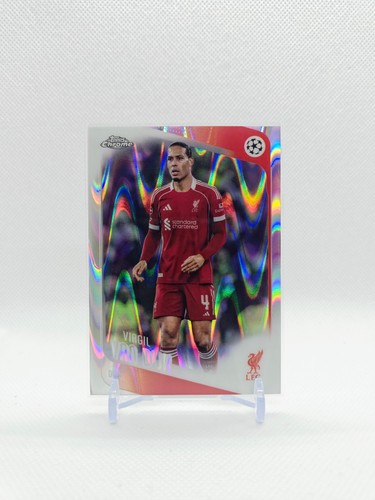 Virgil Van Dijk Topps Chrome UCC Wave Refractor /26