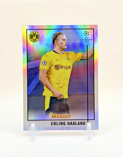 Erling Haaland 2020 Topps Merlin Chrome UCL Refractor #65