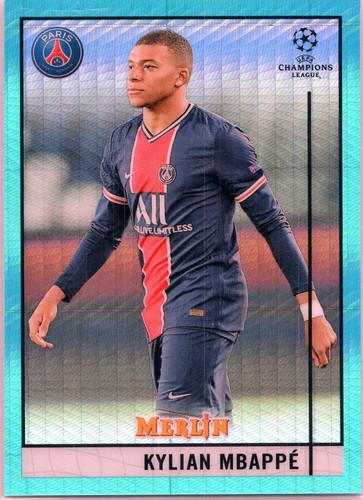 Kylian Mbappé Merlin Chrome Aqua Prism Refractor