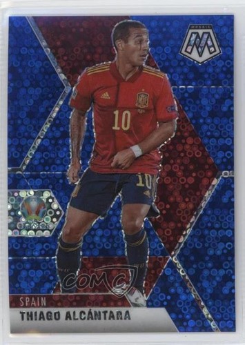 Thiago Alcantara 2021 Panini Mosaic UEFA EURO 2020 Blue Circles Prizm n0c/99
