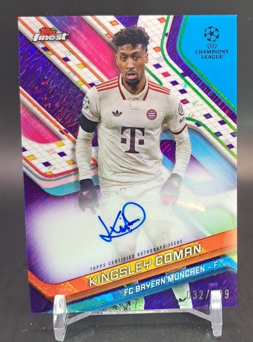 Kingsley Coman 2024 Topps Finest UCC Purple Shimmer 55/299