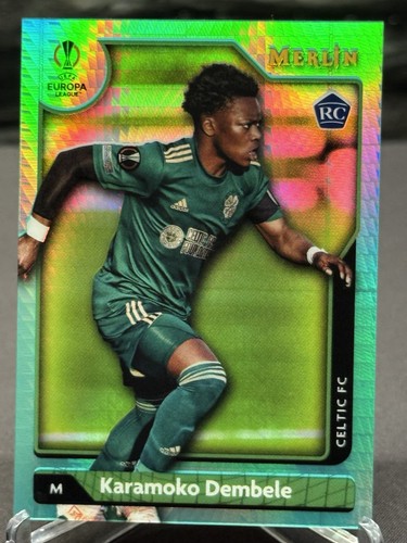 Karamoko Dembele 2021 Topps Chrome Merlin UEFA Aqua Prism