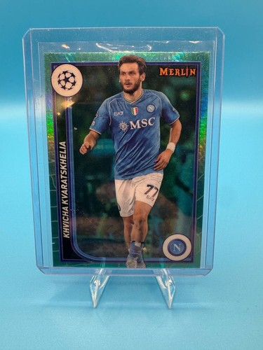 Khvicha Kvaratskhelia 2023 Topps Merlin Aqua Prizm #123