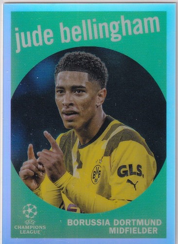 Jude Bellingham 2022 Topps Chrome UEFA Champions League Silver Refractor #59-5