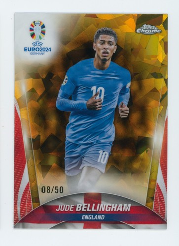 Jude Bellingham 2024 Topps Chrome UEFA EURO Sapphire Gold /50