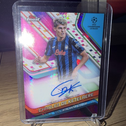 Charles De Ketelaere 2024 Topps Finest UCC Pink Prism Refractor /125