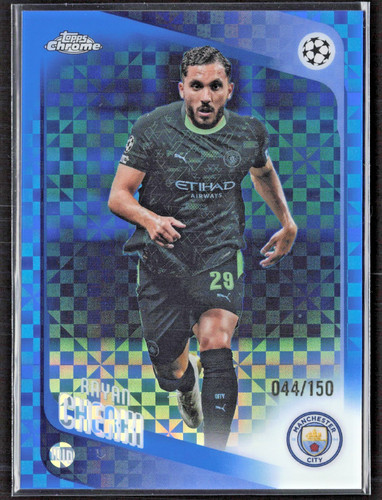 Rayan Cherki 2026 Topps Cromo Blu X-Fractor 1/150