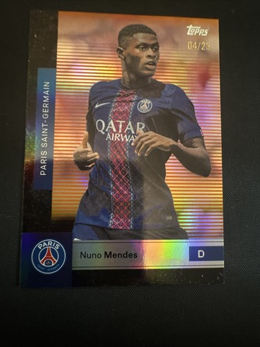 Nuno Mendes 2025 Topps Team Set PSG /25