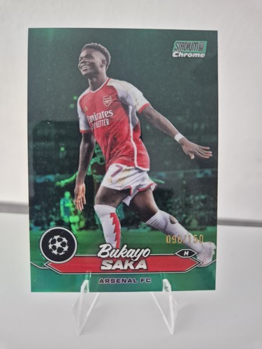Bukayo Saka 2023 Topps Stadium Club Chrome Gold /150