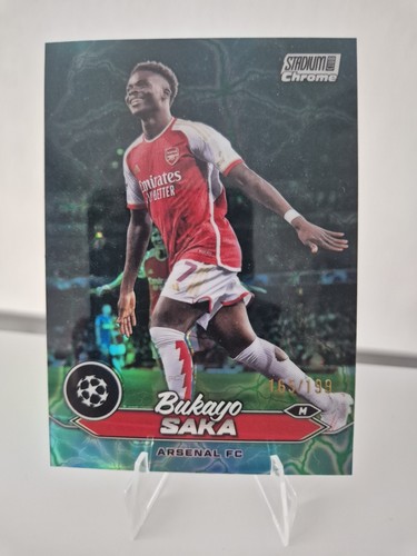 Bukayo Saka 2023 Topps Stadium Club Chrome 165/199