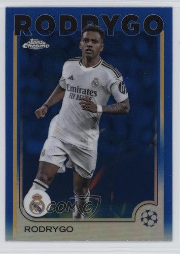 Rodrygo 2024 Topps Chrome UEFA Club Competitions Blue Refractor 48/150