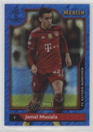 Jamal Musiala 2021 Topps Merlin Collection Chrome UCL 130/75