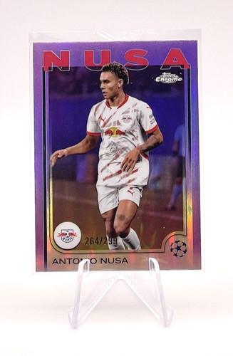 Antonio Nusa 2024 Topps Chrome UEFA Violet 175/299