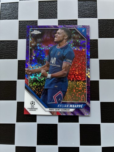 Kylian Mbappe Chrome UCL Purple Mini-Diamond