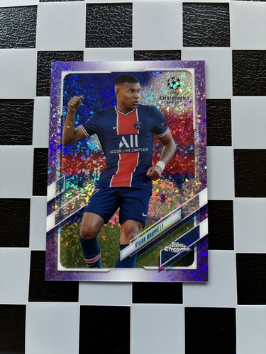 Kylian Mbappe Chrome UCL Purple Mini-Diamond