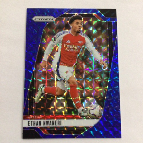 Ethan Nwaneri 2024 Panini Prizm Premier League Blue Mosaic Prizm #31