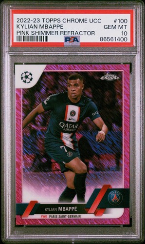 Kylian Mbappé Chrome Pink Shimmer Refractor