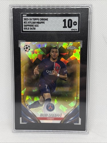 Kylian Mbappe Chrome Sapphire Gold