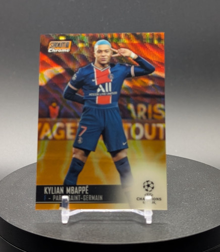Kylian Mbappe Stadium Club Chrome Orange Wave Electric