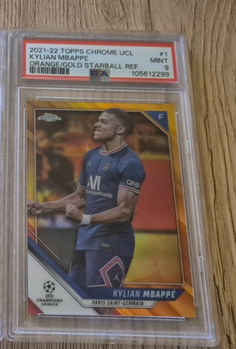 Kylian Mbappe Chrome UCL Orange Gold Starball Refractor