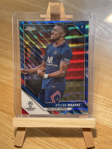 Kylian Mbappe Chrome Blue Wave Refractor