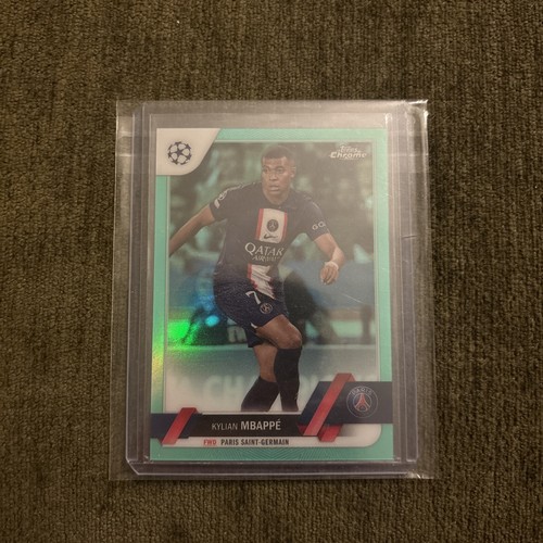 Kylian Mbappe Chrome Aqua Wave Refractor