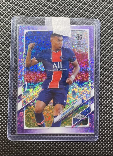 Kylian Mbappé Chrome UCL Purple Mini Diamond