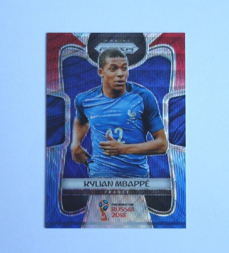Kylian Mbappe Prizm World Cup Red/Blue Wave