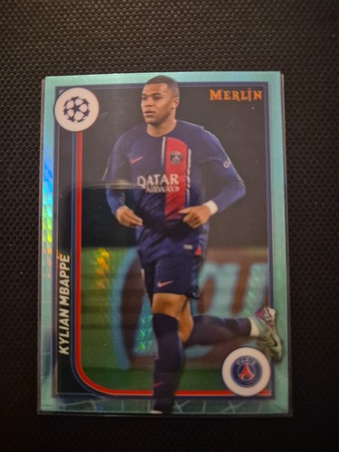 Kylian Mbappe Merlin Chrome Aqua Prizm Refractor