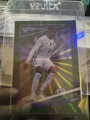 Kylian Mbappe Donruss Green Laser Holo Prizm