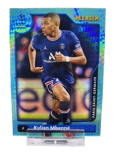 Kylian Mbappe Merlin Chrome Aqua Prism Refractor