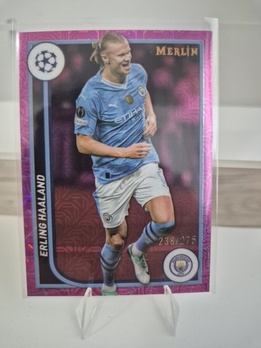 Erling Haaland Merlin Chrome Pink Mojo Refractor