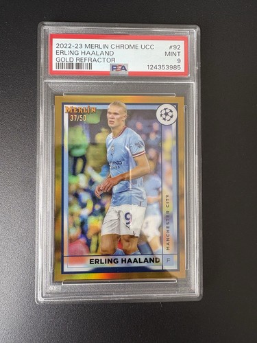 Erling Haaland Merlin Chrome Gold Refractor