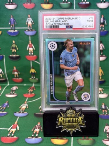 Erling Haaland 2023 Topps Merlin Chrome Aqua Refractor /199