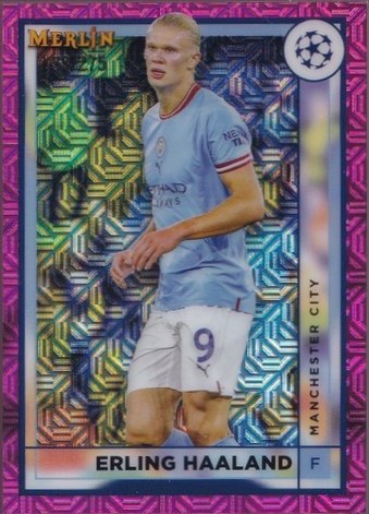 Erling Haaland 2022 Topps Merlin Chrome Pink Mojo Refractor /275