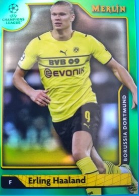 Erling Haaland 2021 Topps Merlin Chrome Green 4/99