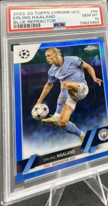 Erling Haaland 2023 Topps Chrome Blue /150