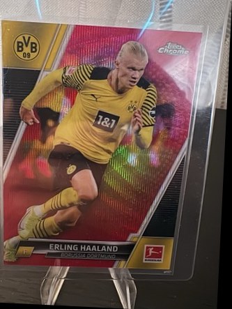 Erling Haaland 2021 Topps Chrome Magenta Refractor /399
