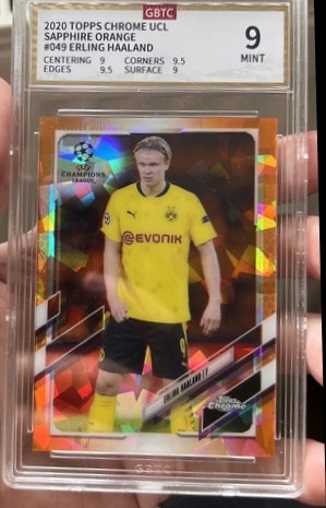 Erling Haaland 2020 Topps Chrome Sapphire /50