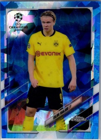 Erling Haaland 2021 Topps Chrome Sapphire Blue