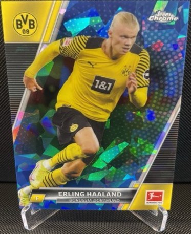 Erling Haaland Topps Chrome Sapphire Blue