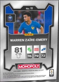 Warren Zaire-Emery 2026 Panini Prizm #11