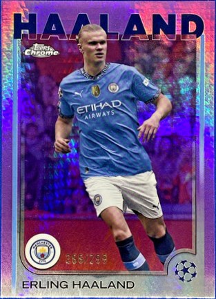 Erling Haaland 2025 Topps Chrome Purple /299