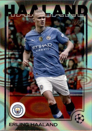 Erling Haaland 2024 Topps Chrome Rain Drops