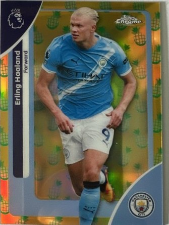 Erling Haaland 2025 Topps Chrome Pineapple Blast