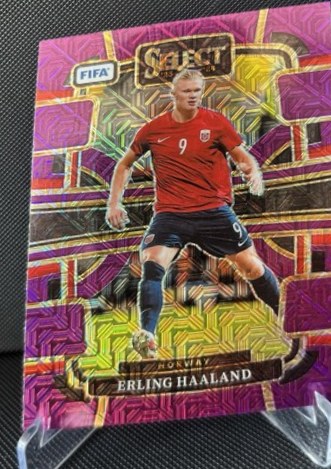 Erling Haaland 2024 Panini Select Purple Mojo Prizm
