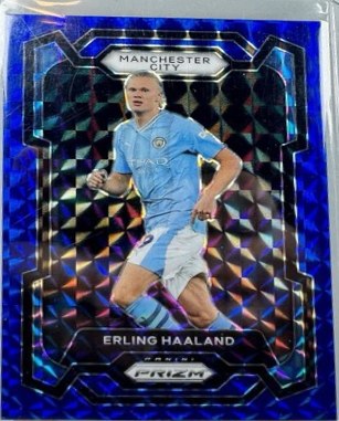 Erling Haaland 2023 Panini Prizm Blue Mosaic