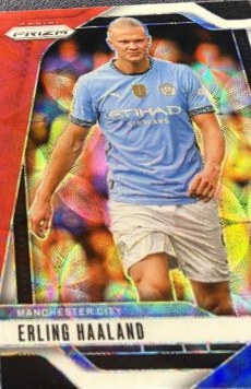 Erling Haaland 2024 Panini Prizm Red White Blue