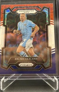 Erling Haaland Panini Prizm Red White Blue Prism